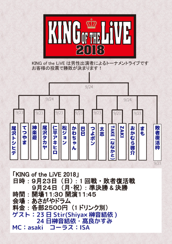 KING of the LiVE2018 1回戦